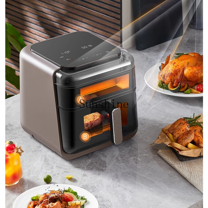 

Air fryer household cooking machine no turning over large capacity integrated electric oven durable