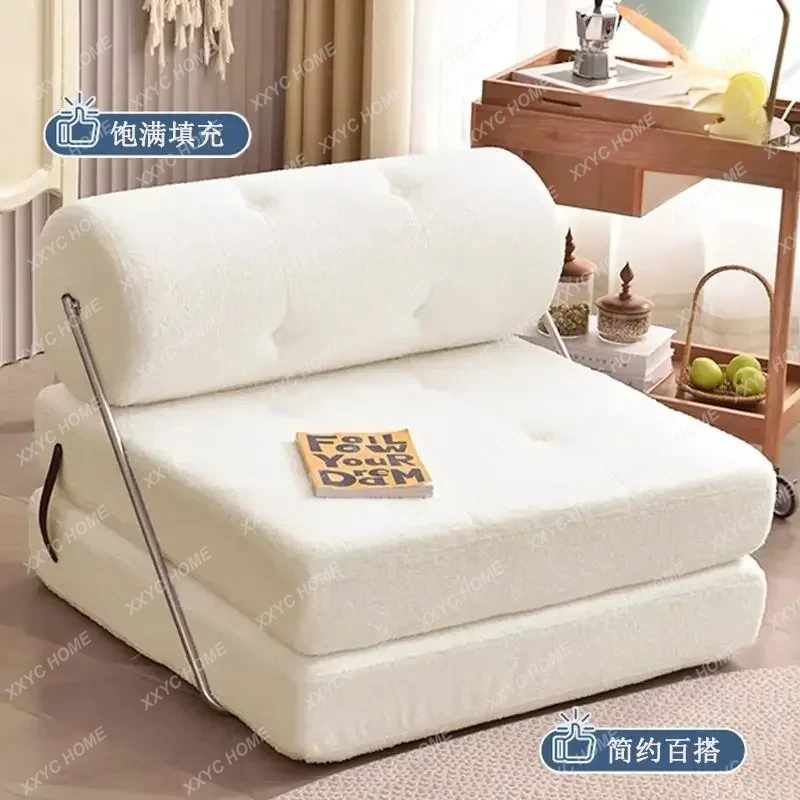 Plush Sofa Backrest Armchair 2 In 1 Foldable Cute Cartoon Lazy Sofa Children Flip Open Sofa Bed For Bedroom Without Liner Filler