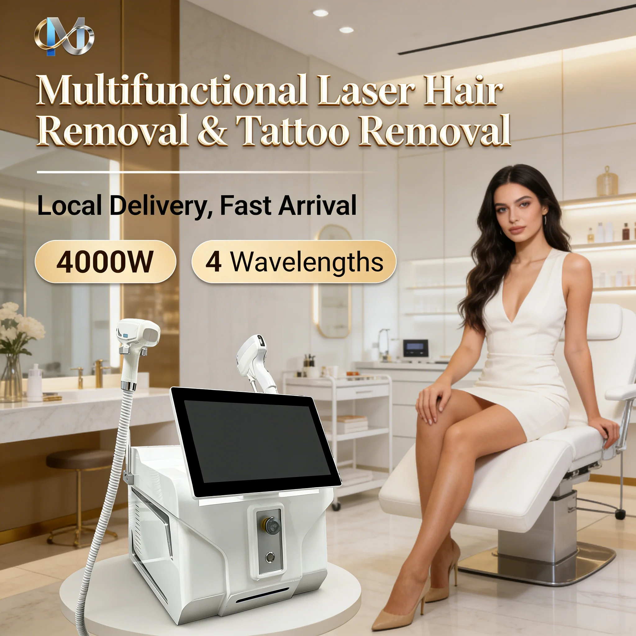 Latest Upgrade 2in1 Q Switch Nd Yag Pico Laser Picosecond Tattoo Removal Pigment Chloasma Diode Laser Ice Hair Removal 4000w