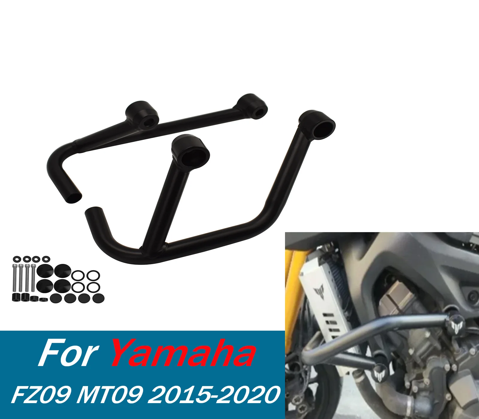 

Motorcycle Highway Engine Guard Bumper For Yamaha MT-09 FZ-09 MT09 FZ09 2013-2020 Crash Bar Body Frame Protector Accessories