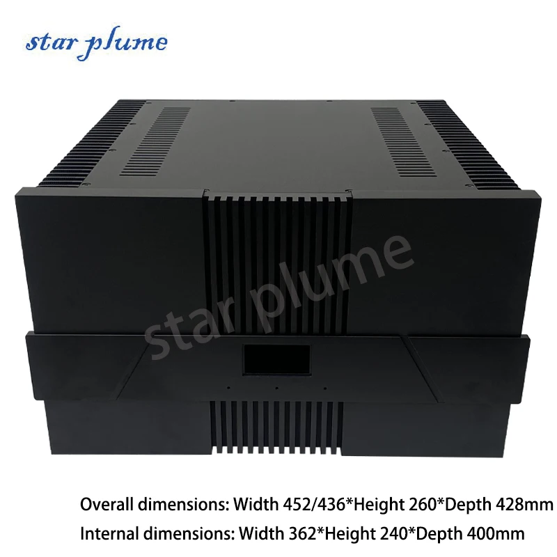 436*260*428mm Guifeng Series All Aluminum Power Amplifier Case Post Amplifier Chassis Audio Aluminum Shell Chassis DIY Box