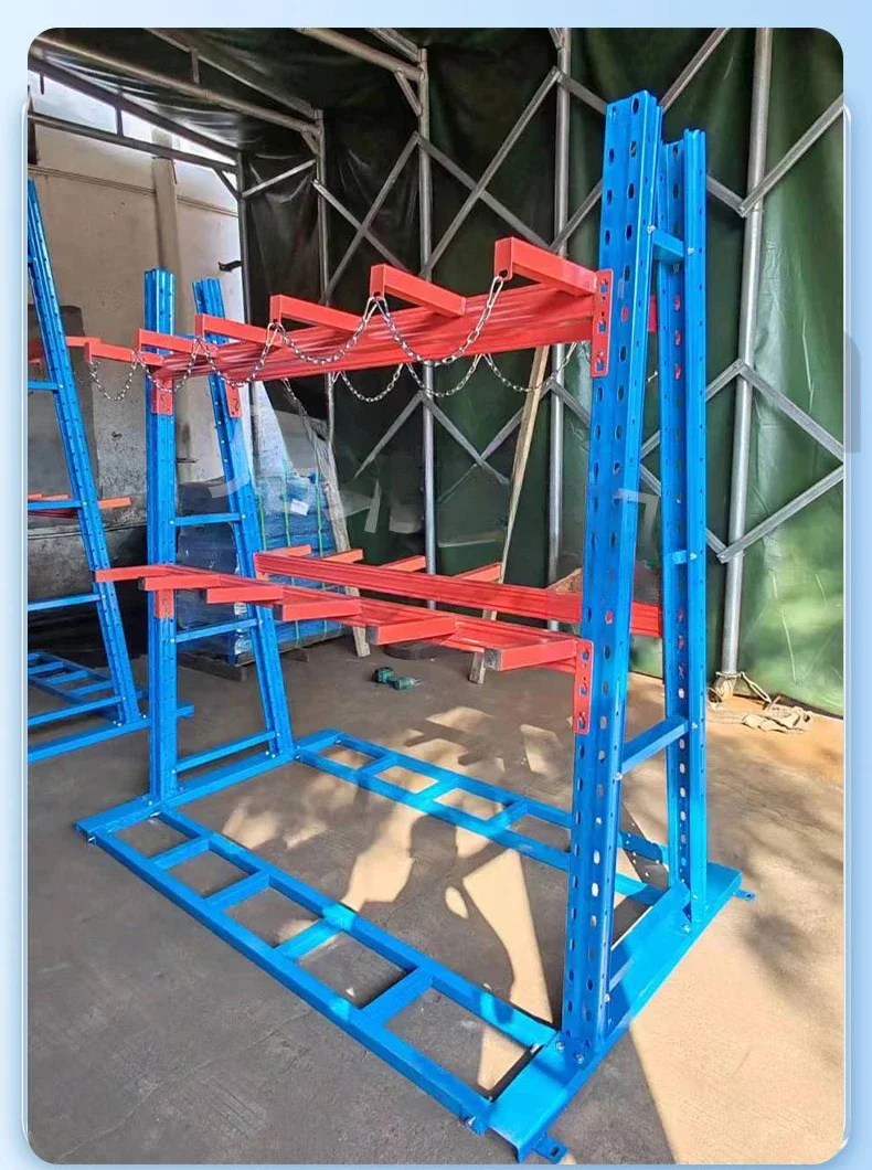 A-type cantilever rack, heavy-duty material vertical stacking, zigzag rack