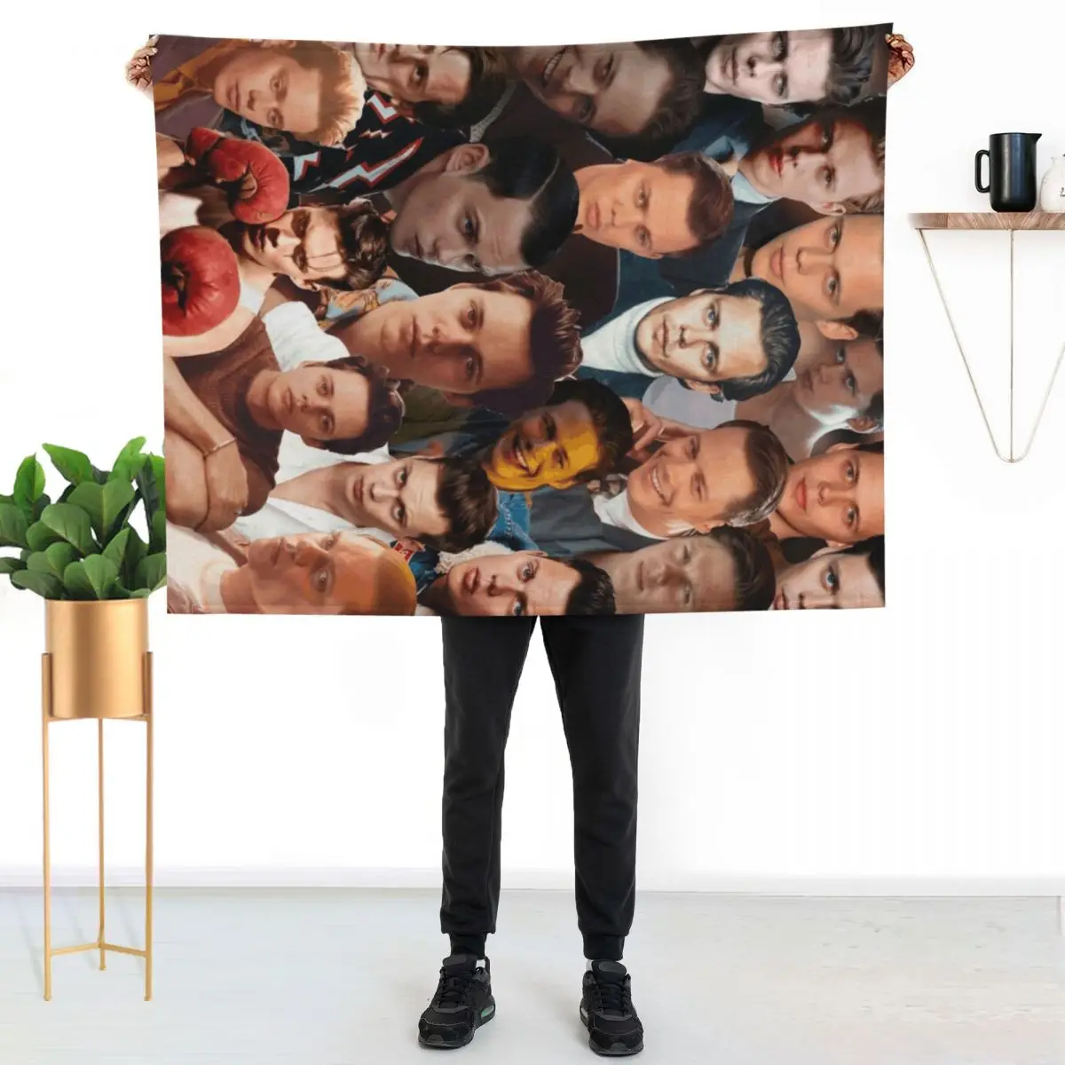Bill Skarsg?rd Photo Collage Throw Blanket Quilt Personalized Gift Travel Heavy Soft Plush Plaid Shaggy Blankets