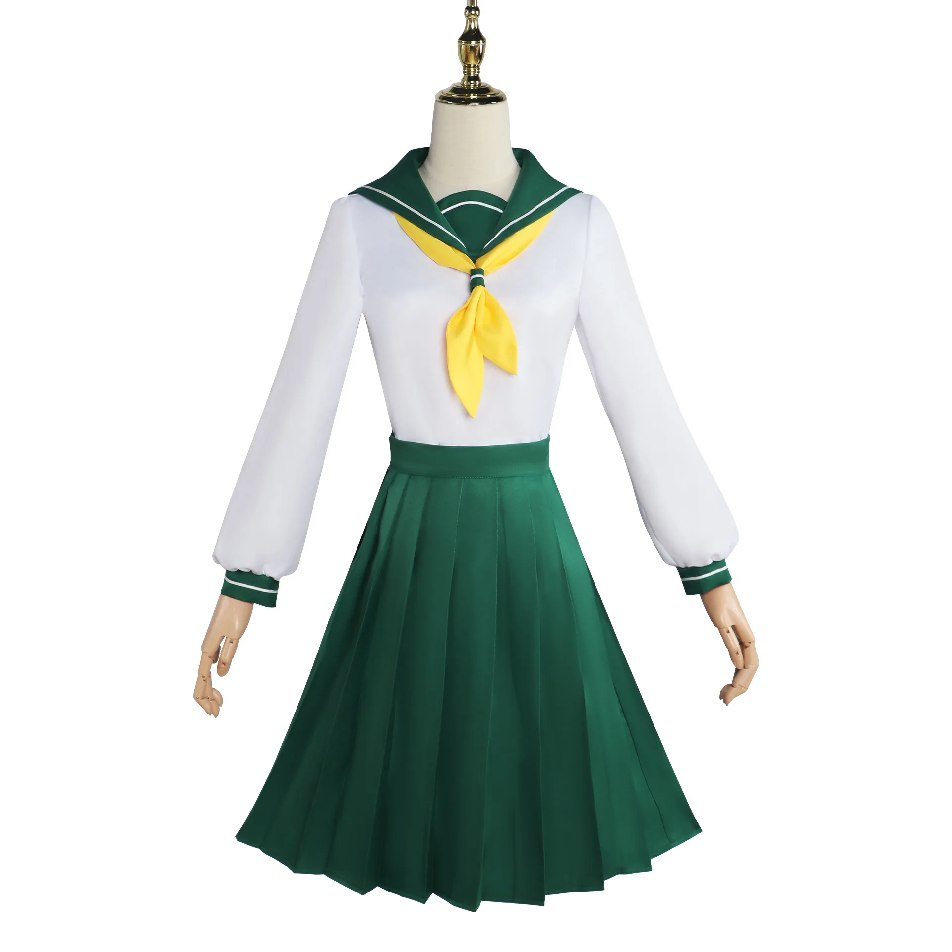 Hiiragi Utena Cosplay Costume Anime Mahou Shoujo Ni Akogarete Magia Baiser School JK Sailor Uniform Green Skirt Girl's Outfit