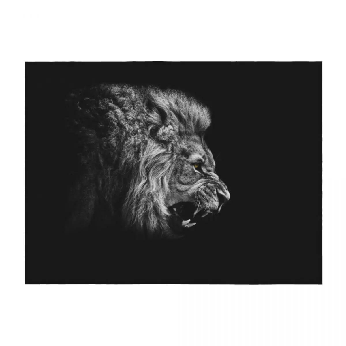 

angry wild lion head black and white Throw Blanket Nap Loose Plaid on the sofa Thermals For Travel Blankets