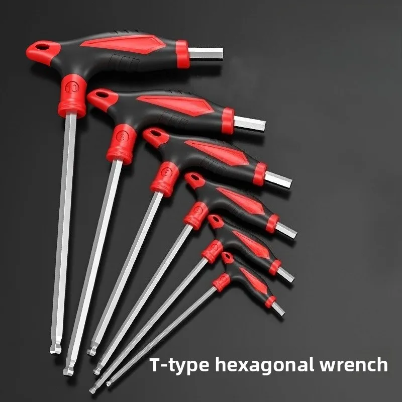 Hexagonal Wrench Ball Head T-Type Hexagonal Hexagonal Screwdriver Extended Rod Crusher Hexagonal Wrench
