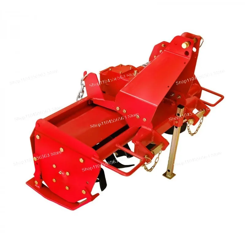 Three-point tractor rotary tiller for soil preparation