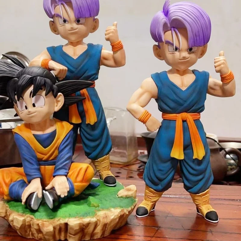In Stock Dragon Ball Z Son Goten Trunks Figure Super Saiyan Action Figures Pvc Statue Collection Model Toys Birthday Gift