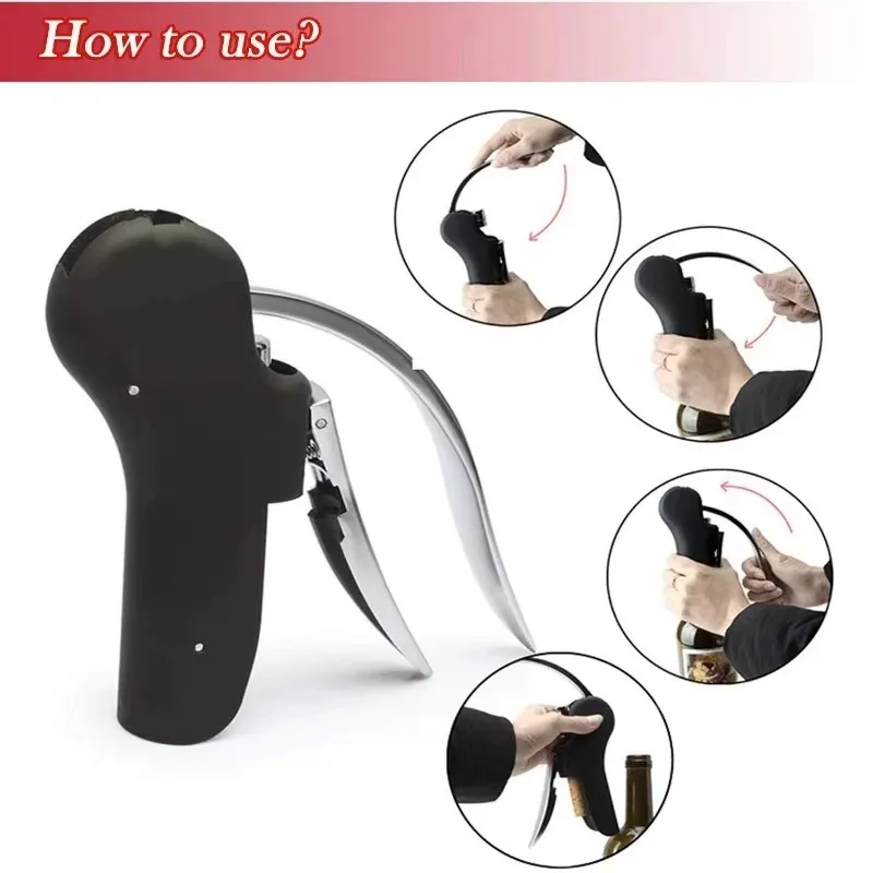 Convenient Bottle Openers Wine Tool Set Foil Cutter Bar Lever Corkscrew Cork Drill Lifter Kit Kitchen Accessories