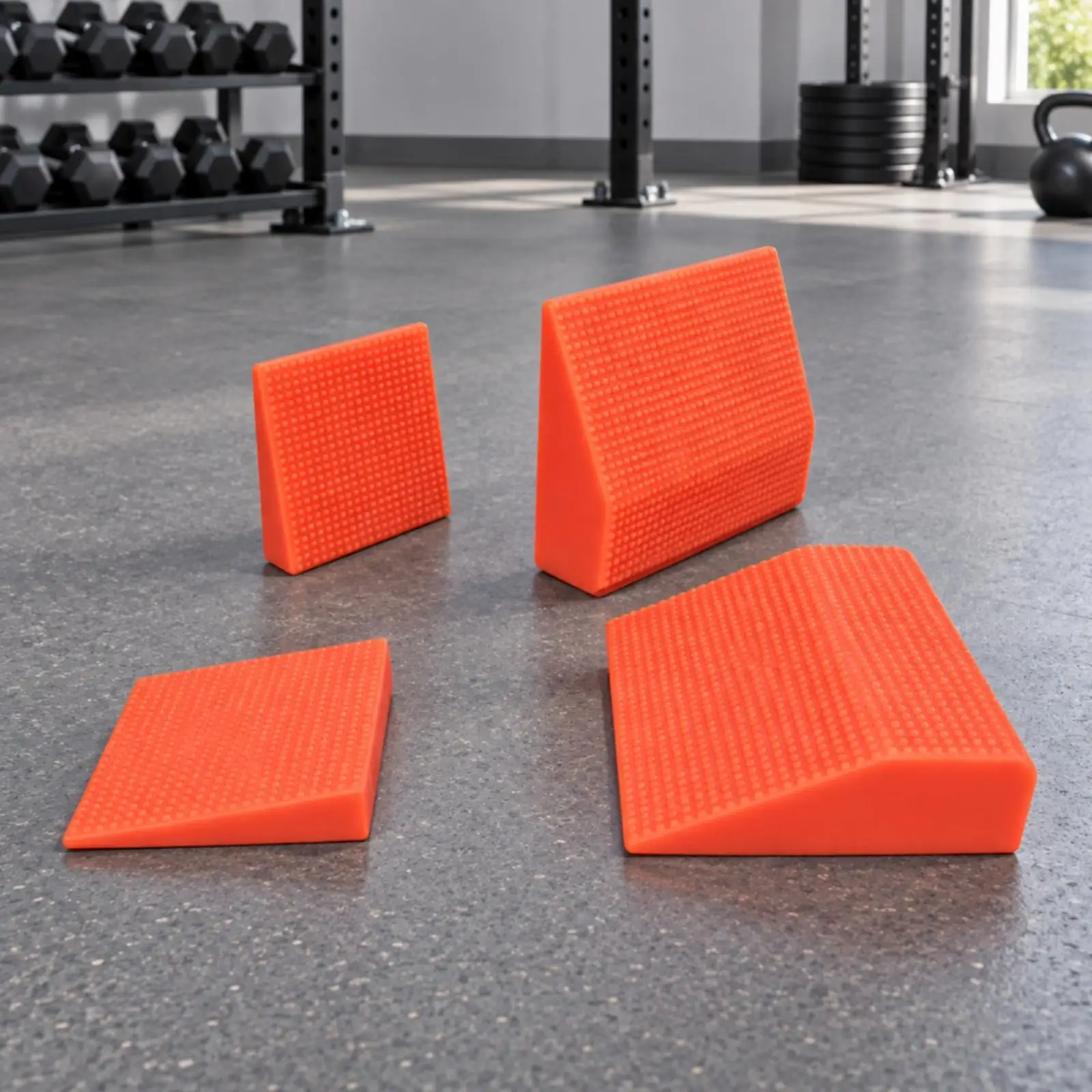 Rubber Sloped Wedge for Foot Alignment and Stretching Routine with Flat Base for Secure Placement