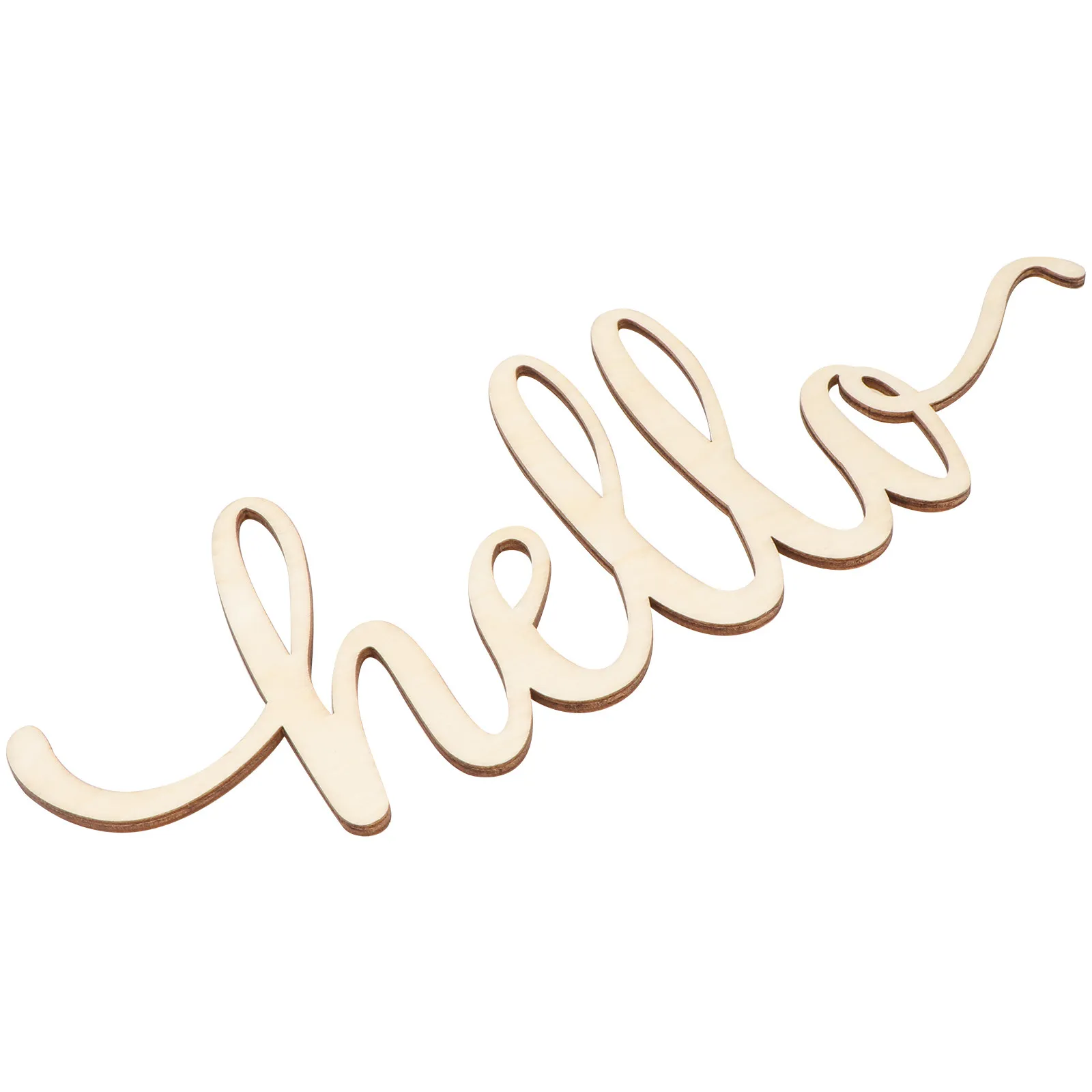 Wood Sign Decor Unfinished 30.5x12.7x0.4cm Premium Natural Wood Cutout for DIY Crafting Holiday Party Home Decor Wall Hanging