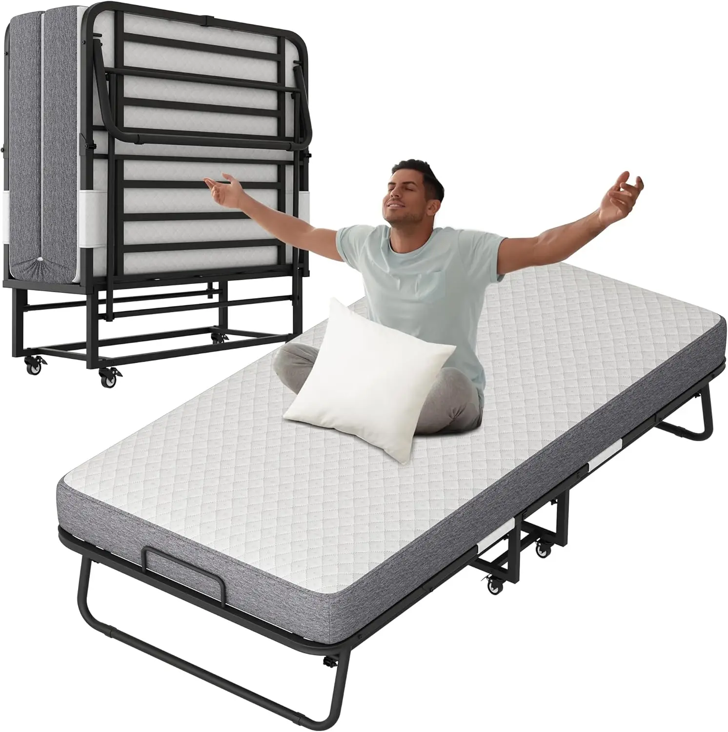 Bed with Mattress 75