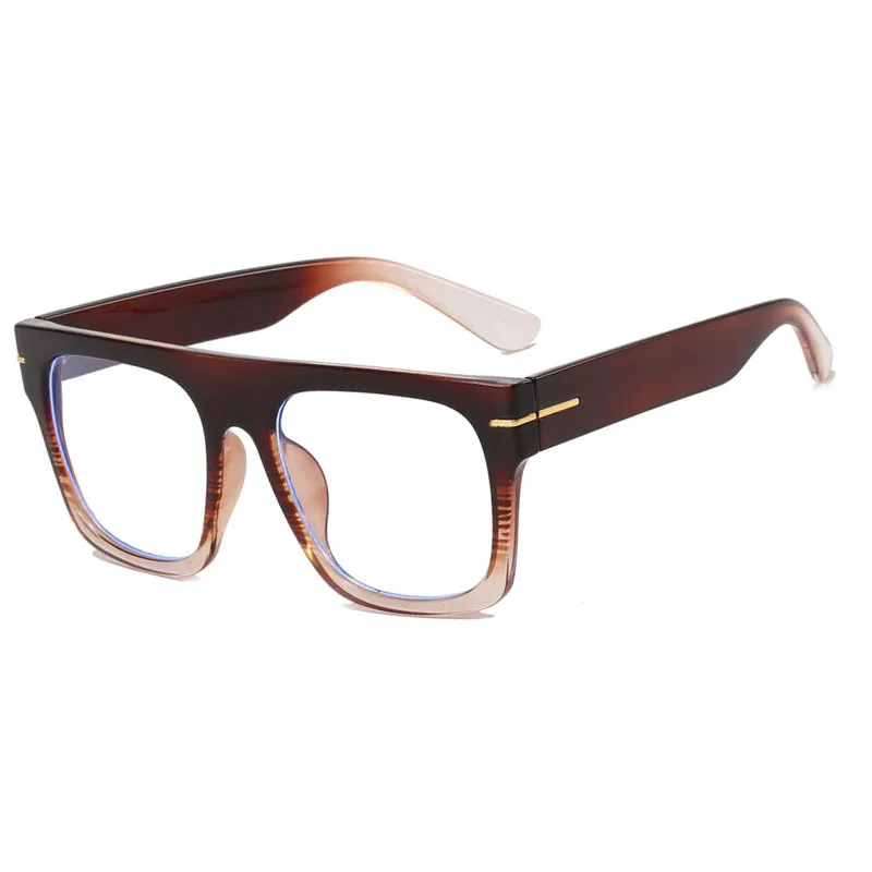 Große quadratische Anti-Blaulicht-Lesebrille für Männer und Frauen, klassischer Designer, klare Presbyopie-Brille, verschreibungspflichtige optische Brille