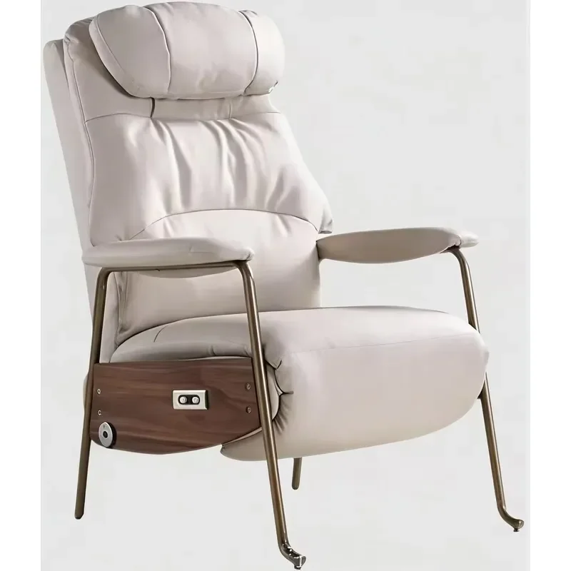 for  Luxury Modern Adjustable Leather Electric Recliner Lounge Chair with Wood Trim  Living Room Bedroom Home Office