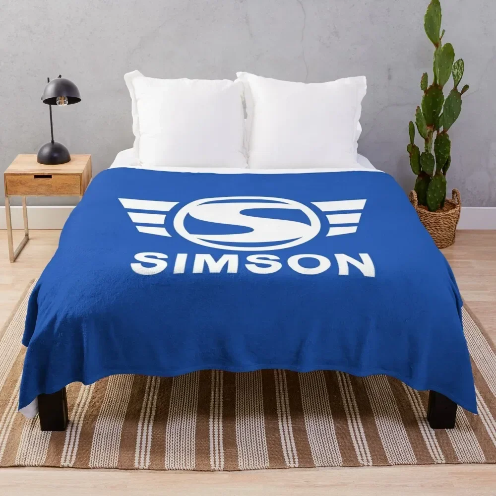 

Simson logo (white) Throw Blanket For Decorative Sofa Luxury Designer Blankets