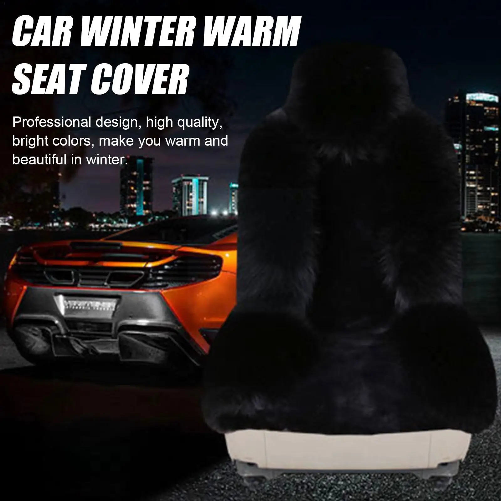 Luxury Universal Car Seat Covers 100% Australian Sheepskin Autumn Cover Interior Winter Auto Fur Seat Accessories Warm