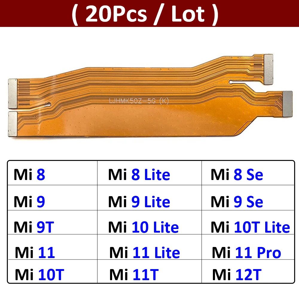 

20 шт./лот, разъем материнской платы, гибкий кабель для Xiaomi Mi 8 9 9T 10 10T 11 11T 12T Pro Lite Se