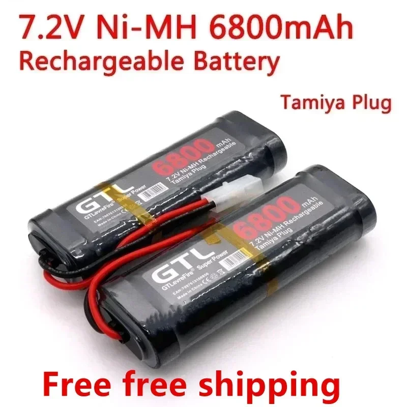 

100% Original 7.2V Battery 6800mAh NiMH Batteries Pack For RC Car Truck Buggy Boat Tank Ni-Mh Baterias gray supper power 3.7