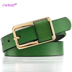 Ceinture verte de personnalité à la mode, jupe étroite Simple, ceintures authentiques décoratives pour femmes, accessoires FCO143