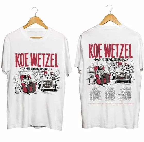 Koe Wetzel Damn Near Normal World Tour 2024 Shirt Koe Wetzel Fan Shirt 2 Sided