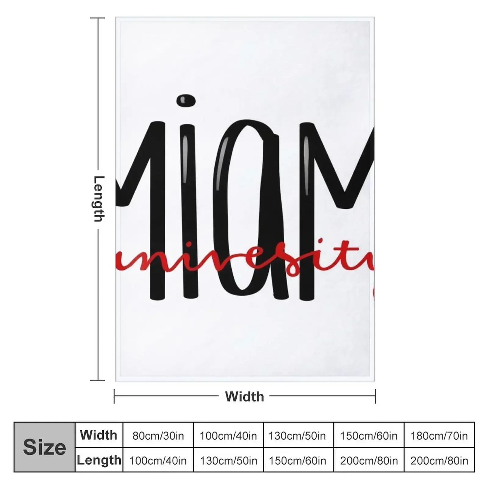 Miami Caligraphy Throw Blanket Kid'S Travel Plaid Picnic Soft Beds Blankets