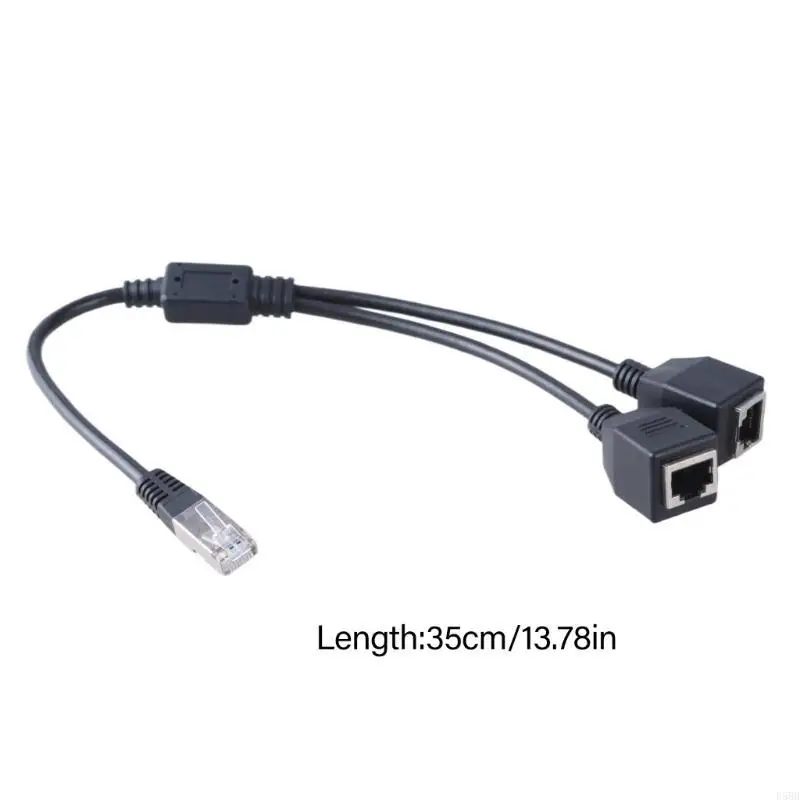 D5BB Ethernet Splitter RJ45 Networking 1 إلى 2 محول موصل منفذ الشبكة LAN الإناث