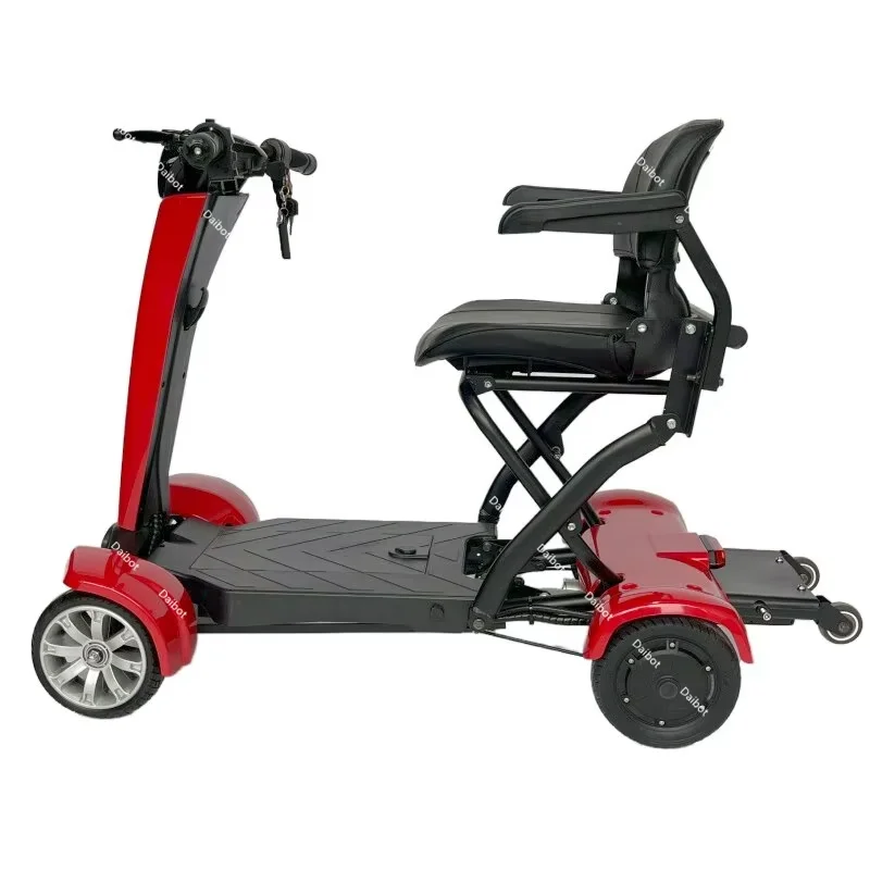 Automatischer faltbarer Elektroroller für Erwachsene mit Sitz, Doppelmotor, 500 W, Mobilitätsroller, behinderte zusammenklappbare 4 Räder