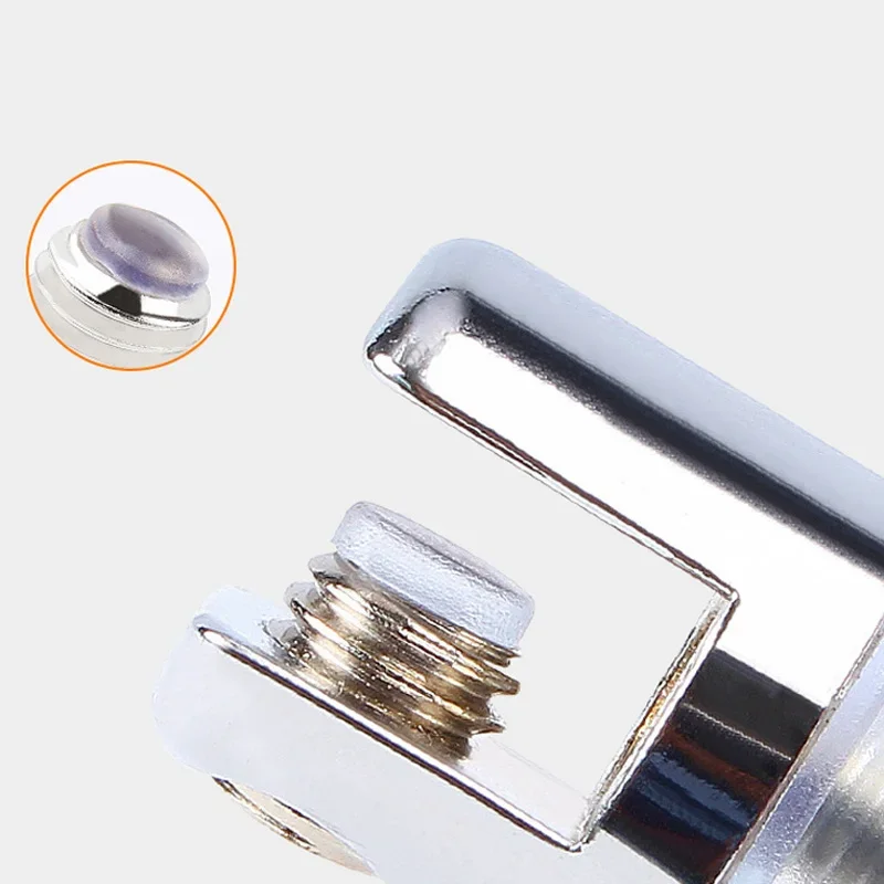 Glass Clamp Adjustable Glass Clip Shelf Clamp Holder Flat Back Mount Holder