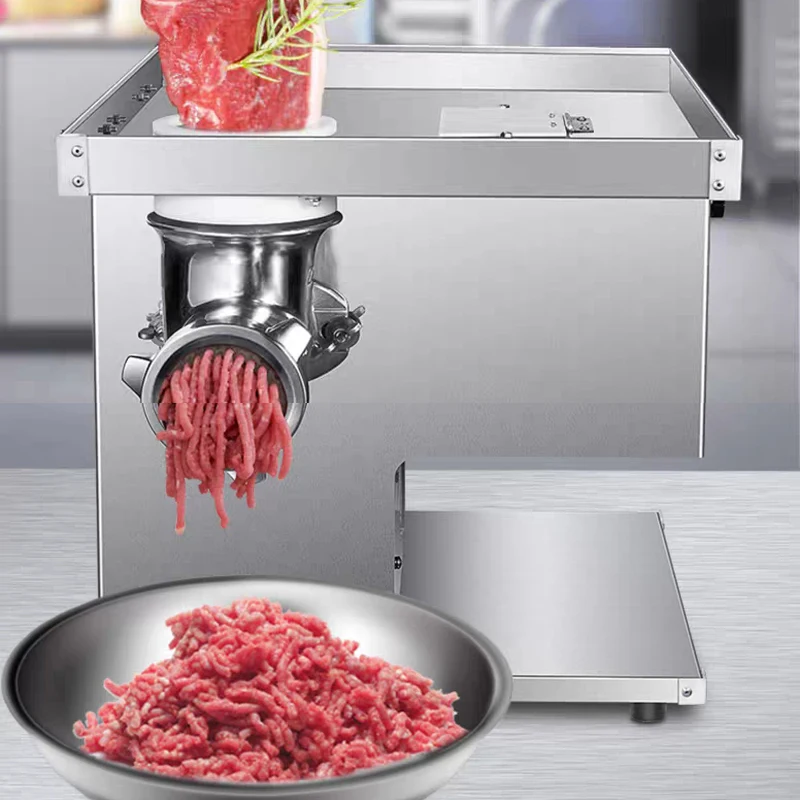 Commercial Meat Slicer Meat Grinder Desktop Meat Cuting Machine Stainless Steel Filling And Mincing Machine Kitchen Equipment