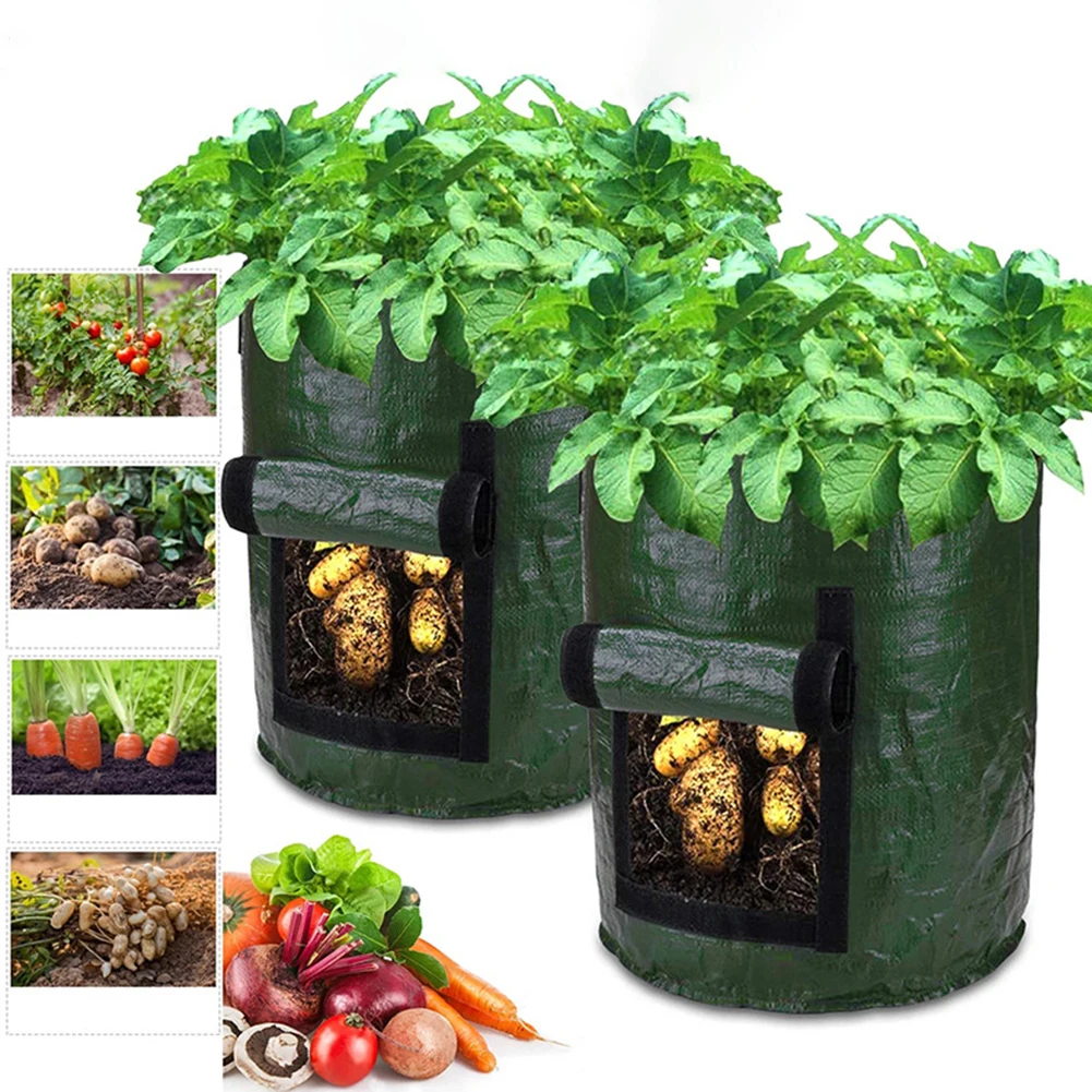 1pc 10-Gallon Grow Bags For Vegetables Plants With Handles Pots For Plants For Garden Flower Pots For Outdoor &Living Room view 3