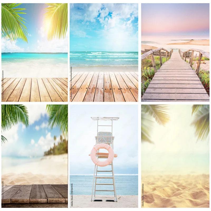 

SHUOZHIKE Tropical Sea Beach Palms Tree Photography Background Natural Scenic Photo Backdrops Photocall Photo Studio HHB 02