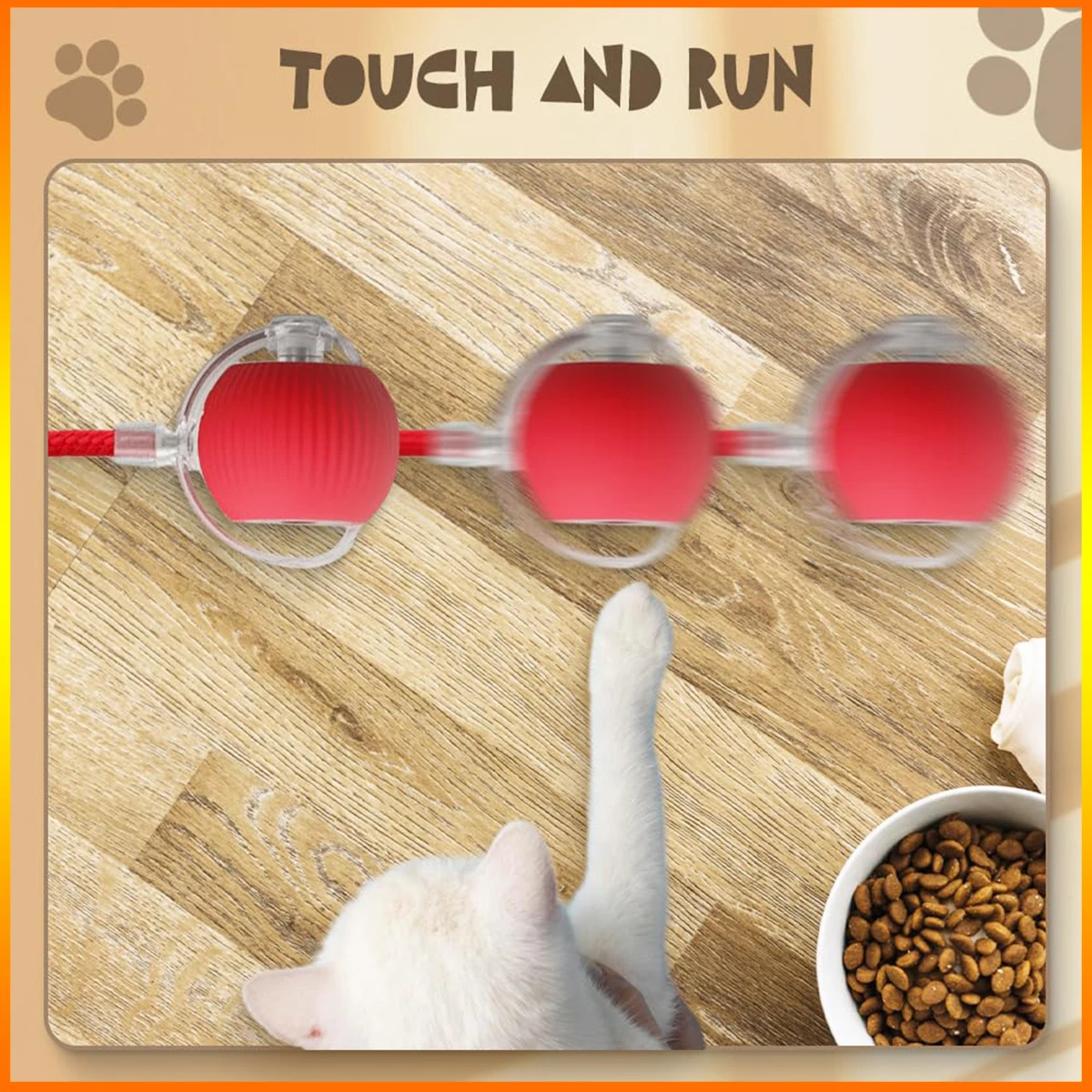 New Interactive Rolling Dog Ball Self Rolling Dog Ball Interactive Cat Toys ° Rolling Ball Toy Electric Dog Balls for Dog/Cat