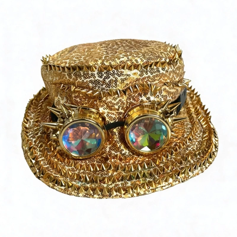 Themed Gathering Hat with Glitter Decor and Lightweight Feel for Club Party Wear and Gift Styling