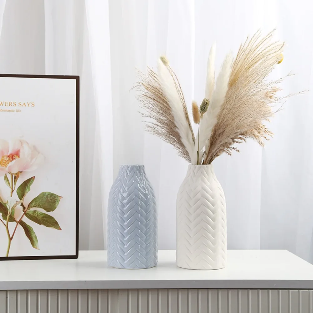 

Nordic Modern Ceramic Vase Minimalist Home Decor Flower Arrangement Dried Fresh Flowers Table Centerpiece