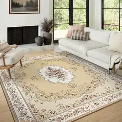 VIKAMA1PC Bohemian crystal Velvet carpet Persian Vintage Ethnic style Living Room Carpet Hotel B&B carpet home decor