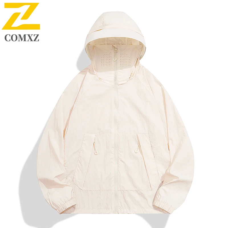 Summer Waterproof Travel Jacket Men Couple Fishing Bike Hooded Gym Sports Running Suit Outdoor Sunscreen Thin Jackets Clothing