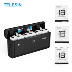 TELESIN Portable Quick Charging Box and Endurance Battery Set for Gopro Hero 13 Black 3-Slot Quick Charging Case Gopro Accessory