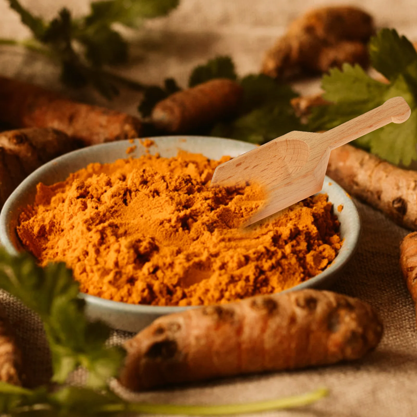 

3 шт. деревянная ложка, компактная чайная ложка для чая, медицинского порошка, удобрения, многофункциональная бытовая совок для соли для ванн, многоразовый лед