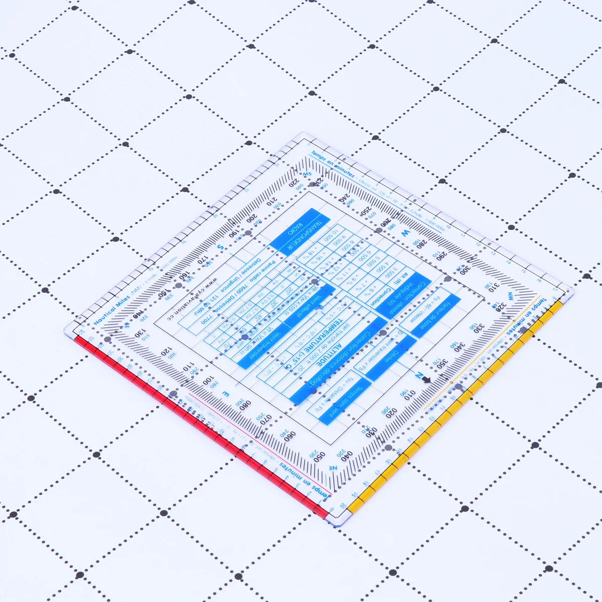 Régua vetorial de plástico quadrada, régua voadora à prova de ferrugem, medição precisa, escala de papelaria escolar, 1 peça