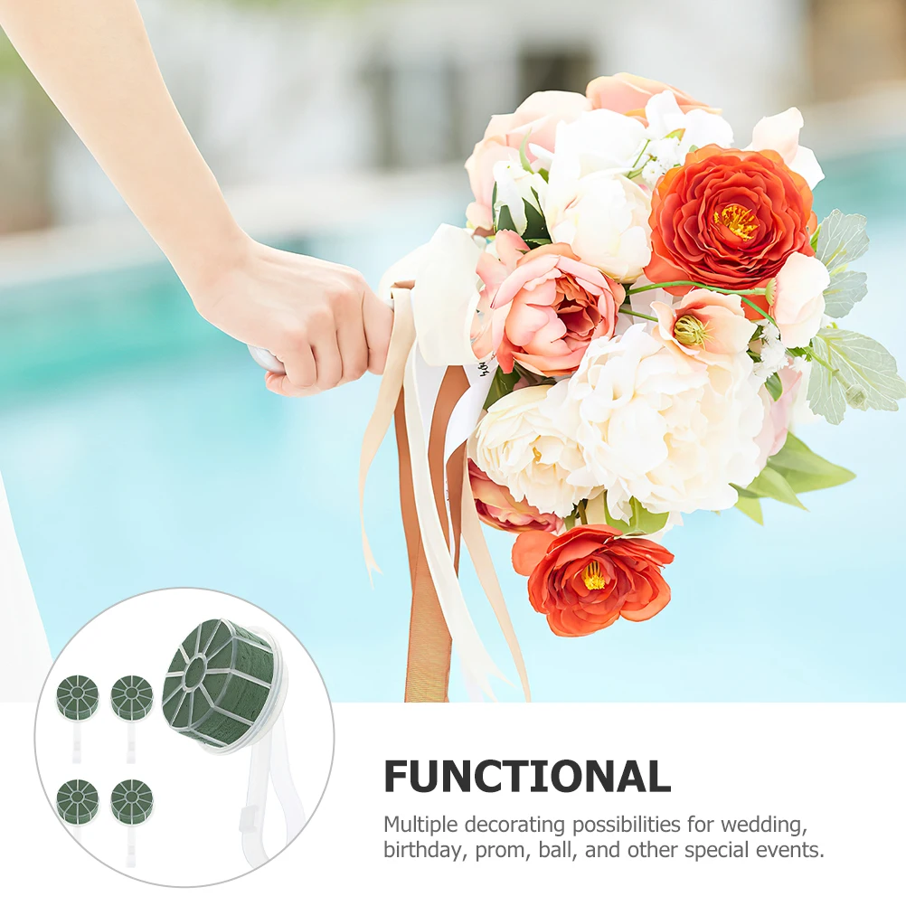 

5 Pcs Prom Bouquet Rack Flower Arrangement Handle Bridesmaid Holder Plastic Bouquets for Wedding Floral