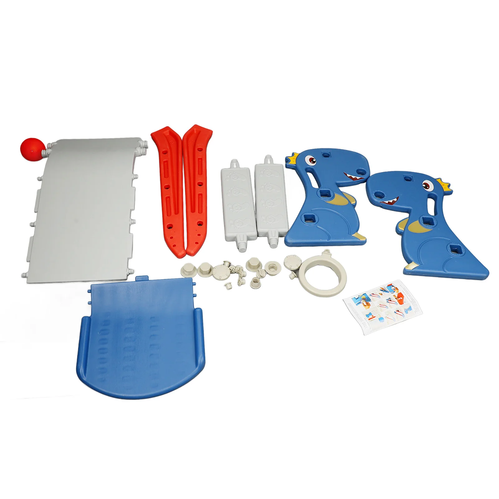 Brinquedos infantis destacáveis slide dinossauro brinquedo doméstico combinação esportes ao ar livre slide brinquedos para crianças com cesta de basquete