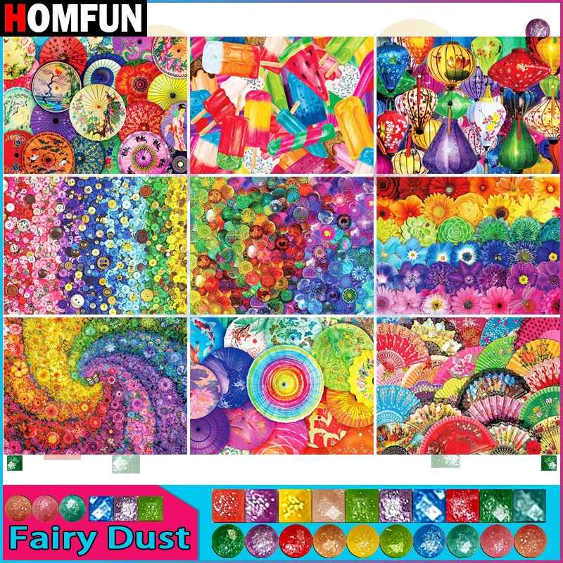 HOMFUN Fairy Dust 5D pittura diamante fai da te \