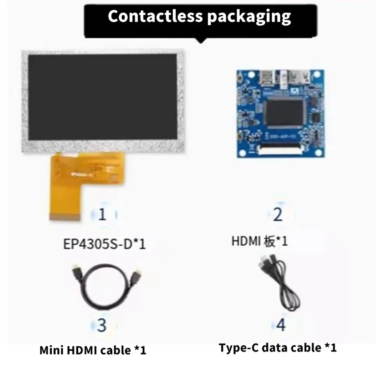 -Compatible Display Screen 4.3-Inch IPS Module 40PIN Universal RGB Interface for DIY Embedded Projects