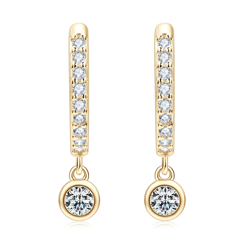 Lnngy 3 mm 4 mm Lünette Moissanit Tropfen Ohrringe Brinco Prata 925 Sterling Silber Ohrring für Frauen Mädchen Anhänger Schmuck Geschenk – Detail 7