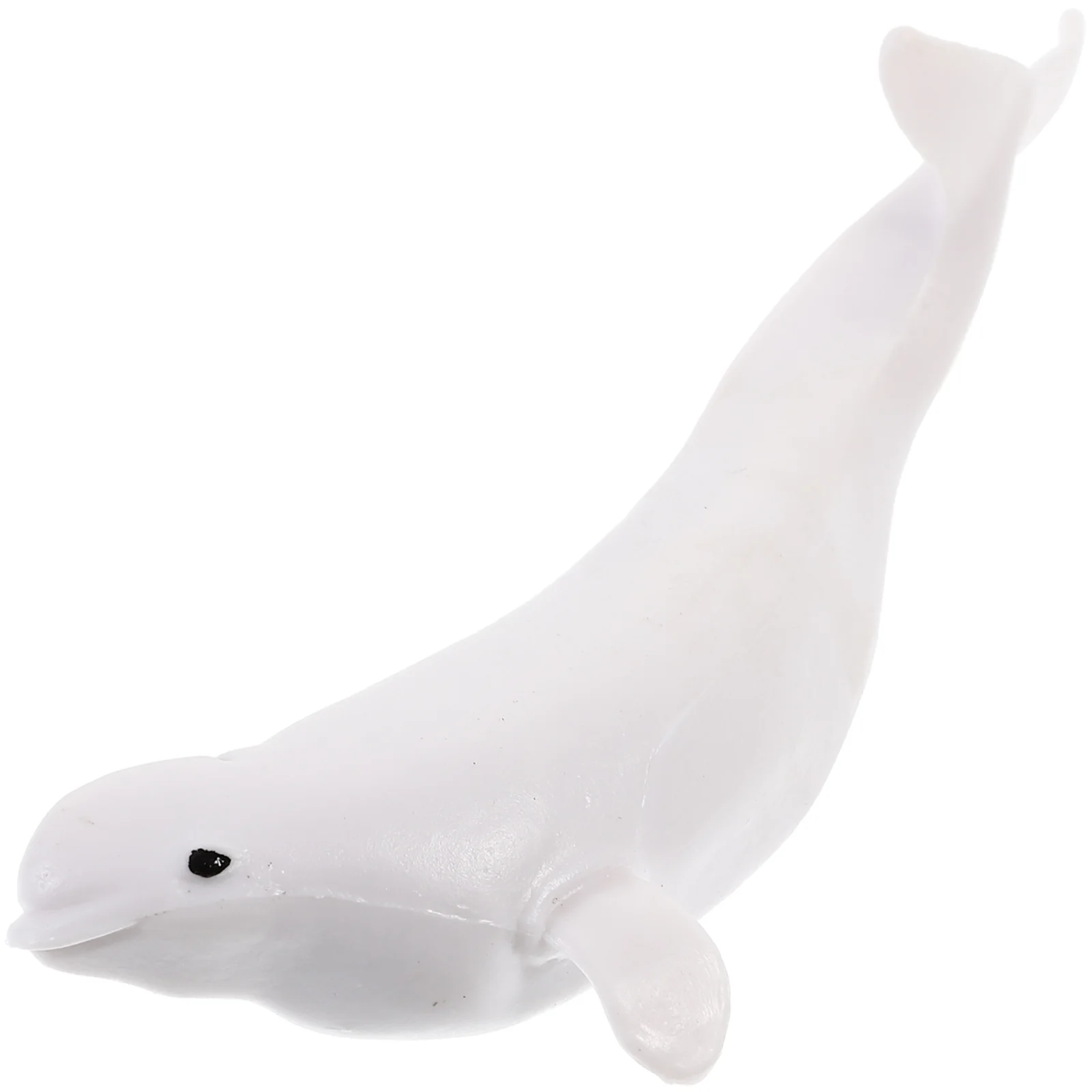 Beluga Model Toy Ornaments for Kids Whale Figurine White Plastic Recognition Mini Toys