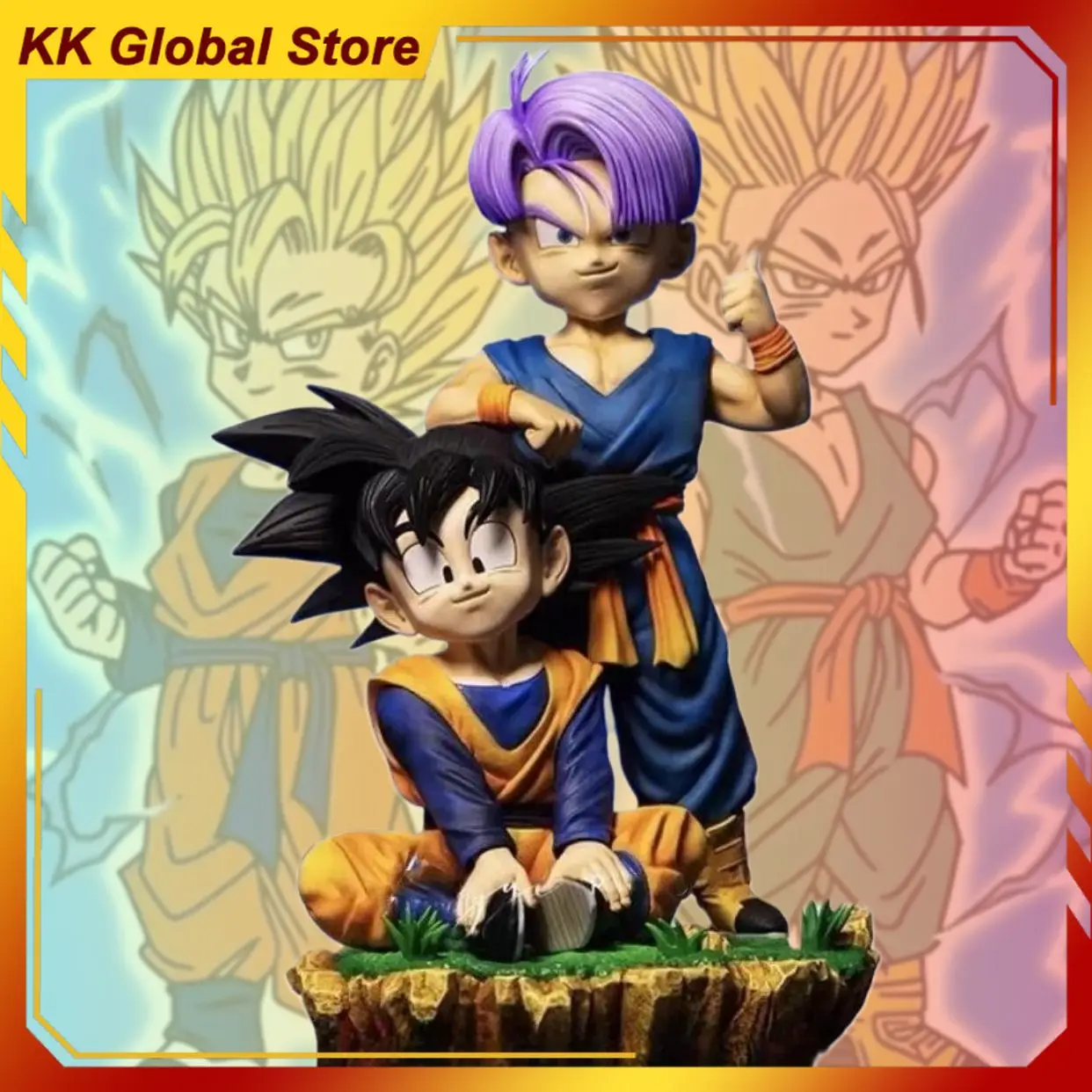 

25cm New Dragon Ball Anime Figure Trunks Son Goku Peripheral PVC Model Scene Statue Desktop Decoration Ornaments Kids Gifts Toys