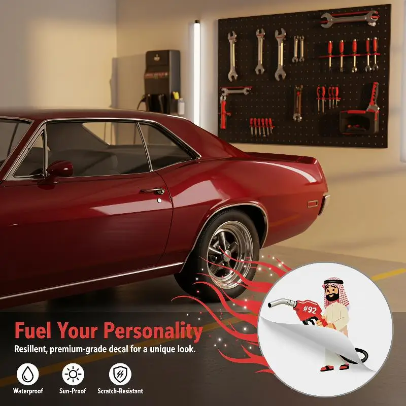 Oil Tank Sticker Sticky Wallpaper Oil Cap Sticker For Tractor Trailer Mirror Truck Window Motorcycle Vehicle 1/5Pcs