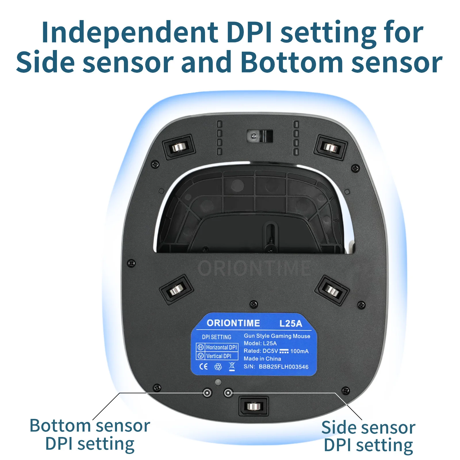 Hot Sale Mouse Gun L25A OrionTime FPS Game Pistol Handle Grip Wired Peripherals PC Custom Gamer Accessories Gaming Mouse