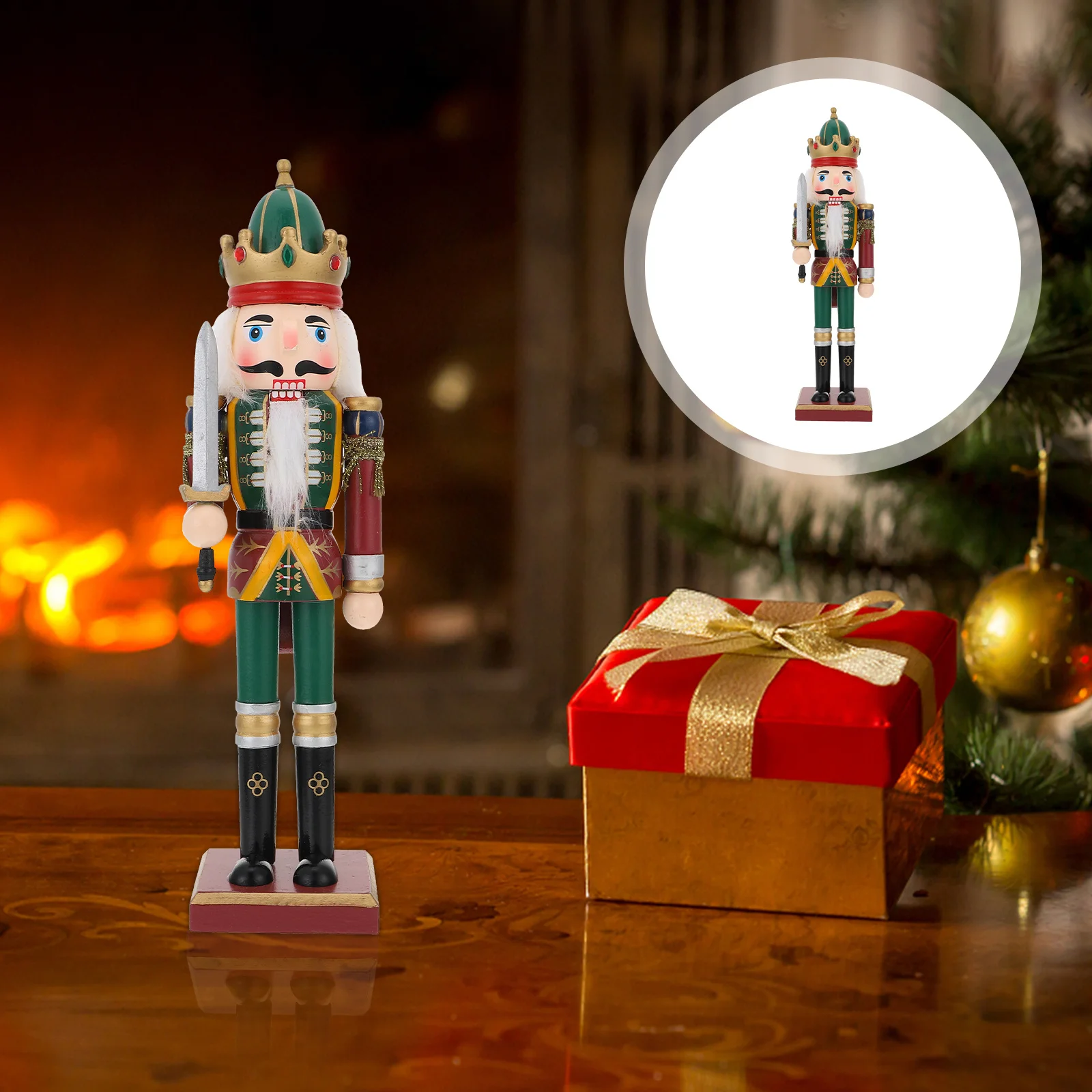 

1Pcs Premium Walnut Soldier Ornament Fine Workmanship Xmas Theme Party Celebration Decor Assorted Color Walnut