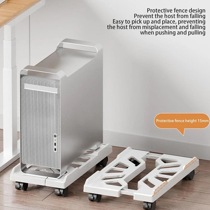 Computer Tower Stand Adjustable Mobile CPU Stand CPU Holder PC Tower Stand With Rolling Caster Wheels Riser Stand